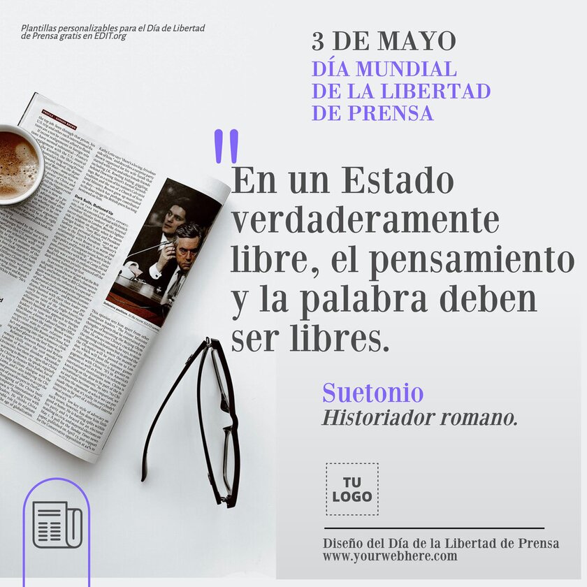 Plantillas del día mundial de la libertad de expresión