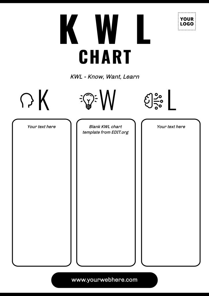Blank KWL chart design to print