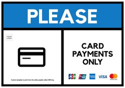 Custom payment sign templates to print