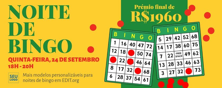 Designs para anunciar eventos de bingo