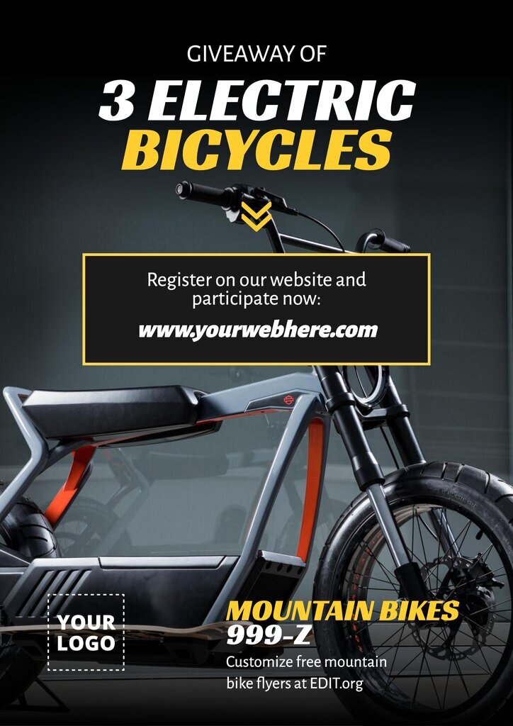 Printable bike flyer for bike shops