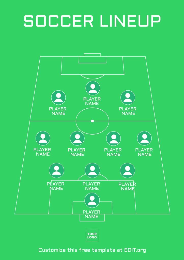 Printable 9v9 Soccer Lineup Template - Printable Templates Protal