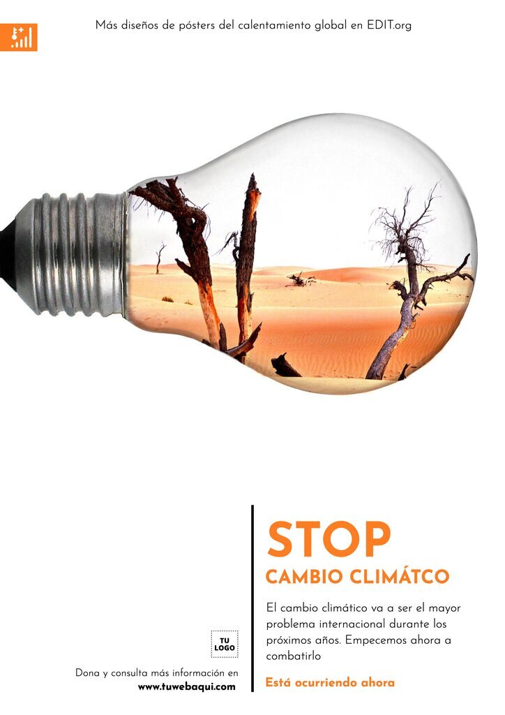 Plantillas gratis con mensajes sobre el cambio climático