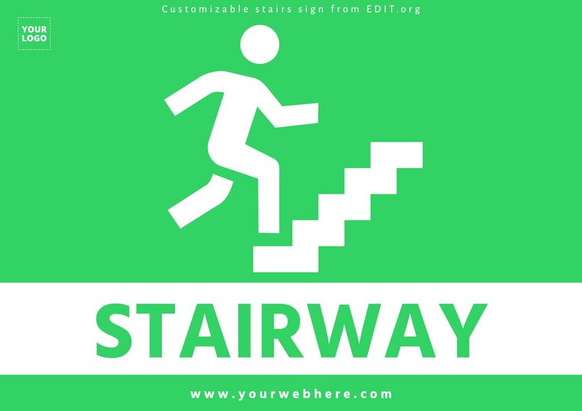 Customizable templates for stairs signage