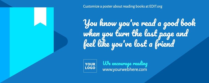 Editable poster to promote reading
