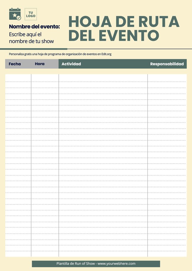 Crea Un Plan De Organización De Eventos Gratis