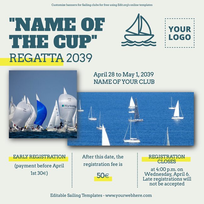 Customizable Sailing Poster Templates