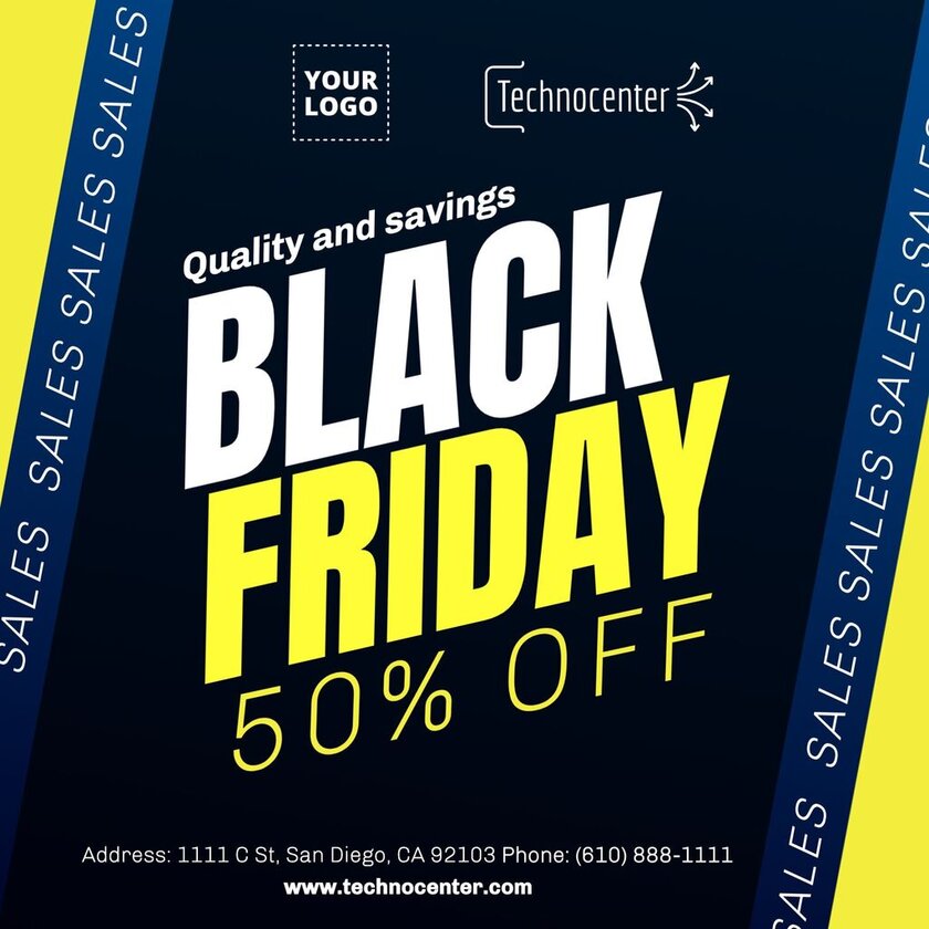 Home appliance store template design for Black Friday, ready to edit