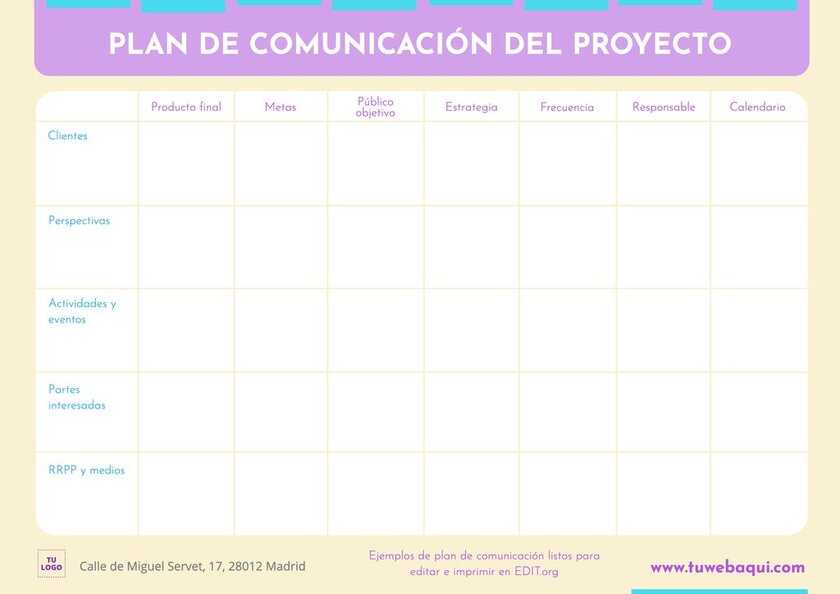 Plantillas para hacer un plan de comunicación online