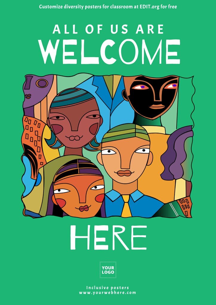 Diversity and multicultural posters for classroom