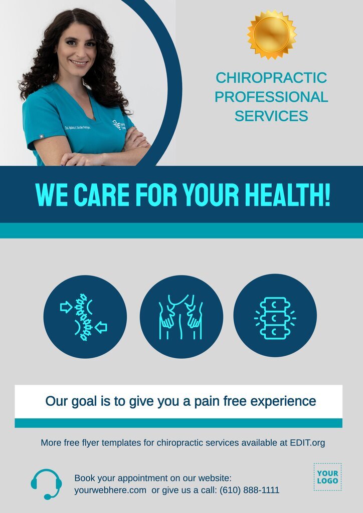 Online poster templates for chiropractor ads