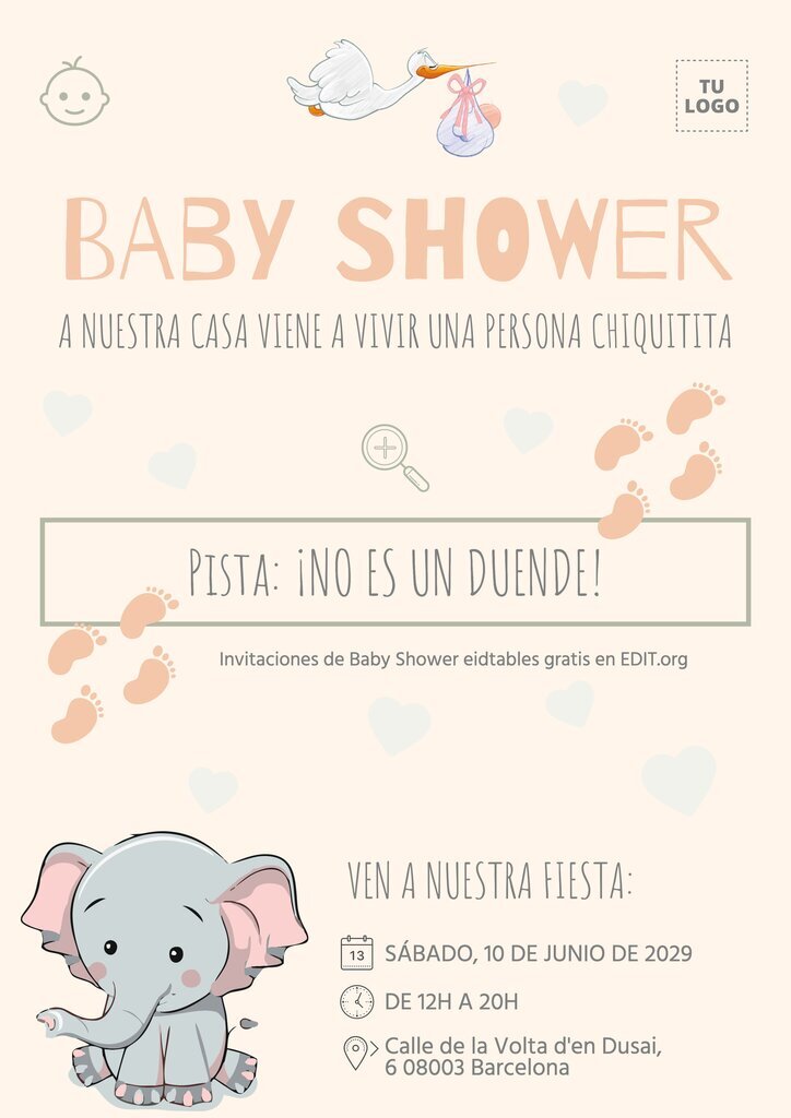 Invitaciones Baby Shower personalizables gratis