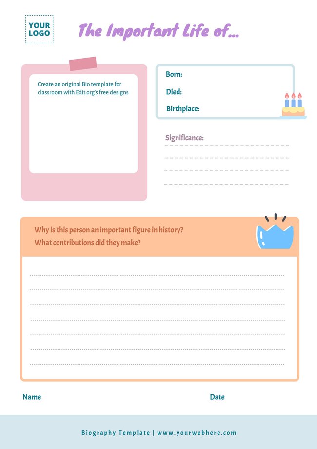 Free Editable Biography Templates Free Editable Biography Templates