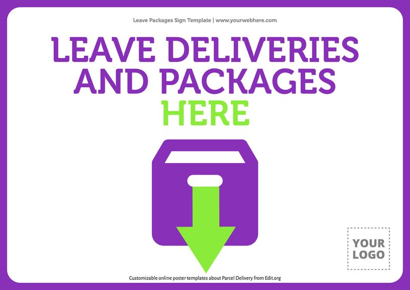 Deliveries Sign