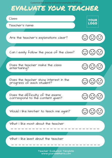 customizable-teacher-evaluation-examples-online