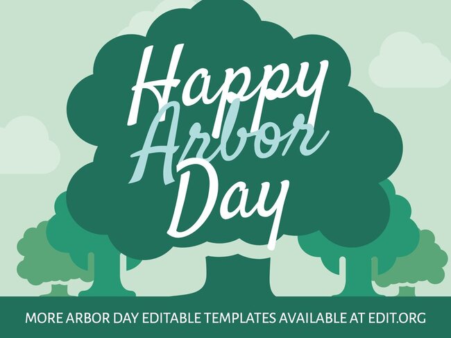 Editable templates for Arbor Day posters