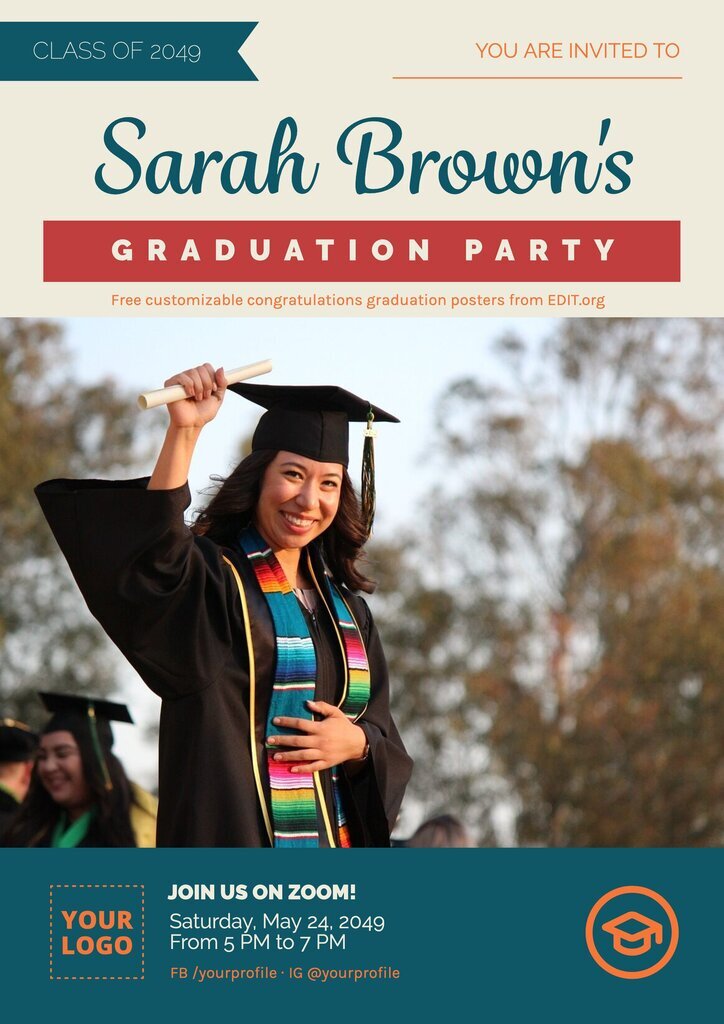 College graduation posters and flyers to print