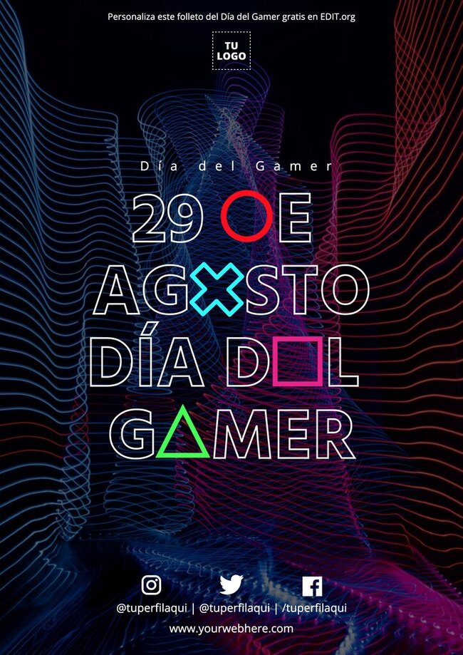 Diseña banners para el Día del Gamer gratis