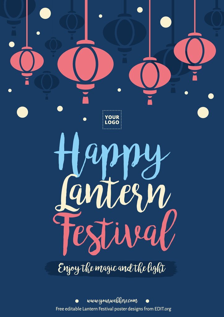 Free printable Lantern Festival design to print