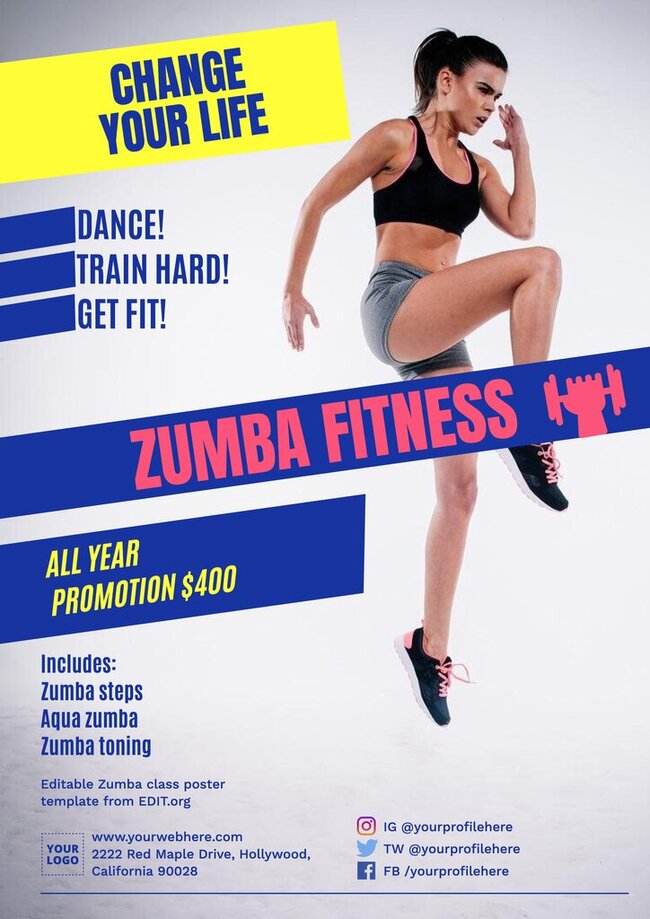 Free Zumba flyer templates to edit online