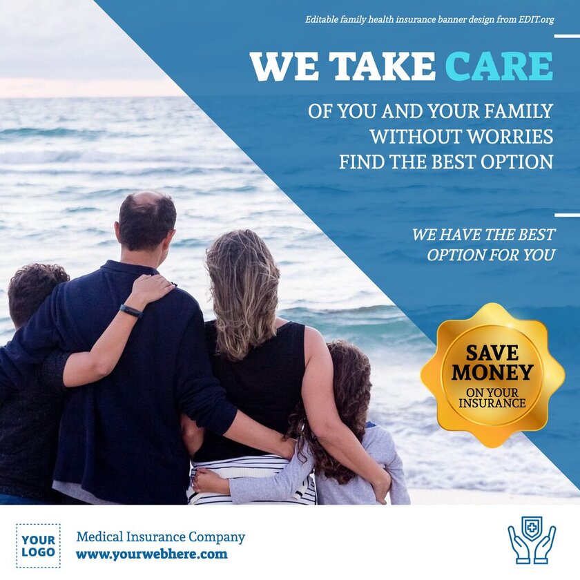 Customizable ads for family medical insurances