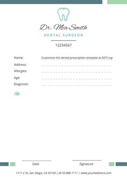Customize a printable doctor prescription template