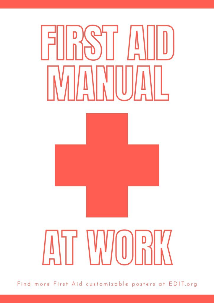 First Aid Guide customizable poster with the Red Cross to custom online