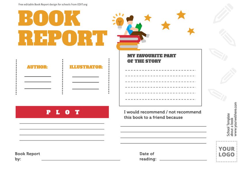 Book report template for 3rd graders to customize online