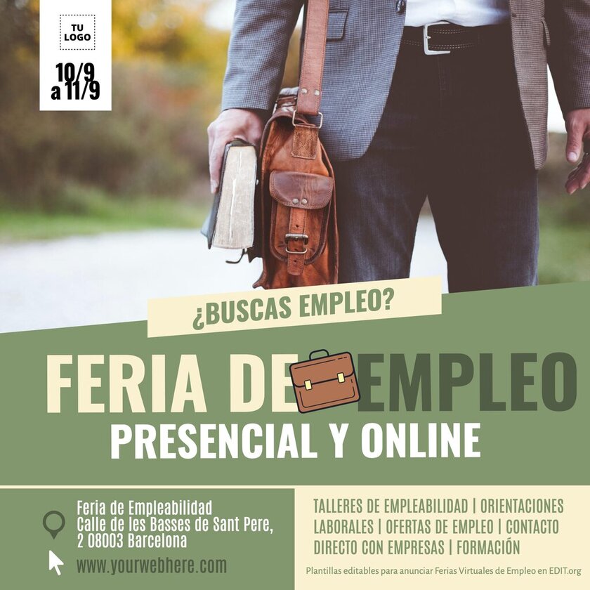 Crea Un Flyer De Feria Del Empleo Con Plantillas Online 3275