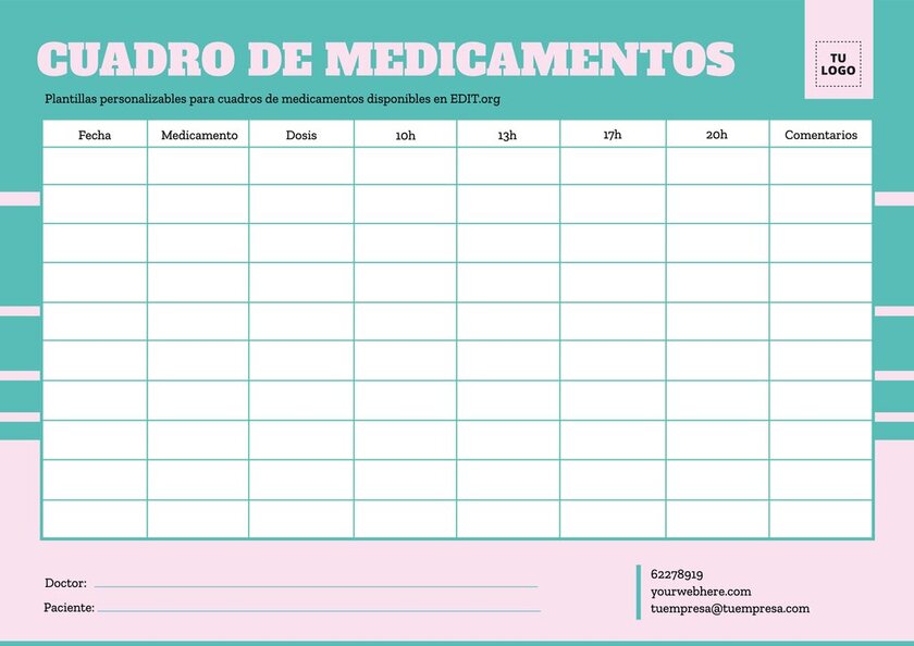 Plantilla Para El Control De Medicamentos En Excel Y Pdf Mundo Hot Sex Picture