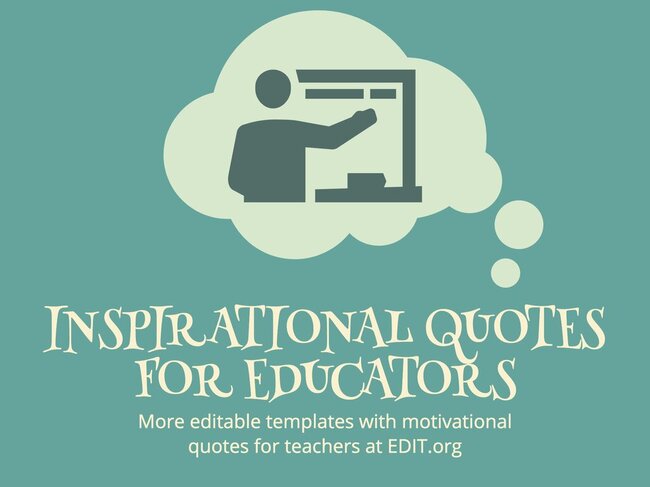 Free designs with inspirational quotes for educators