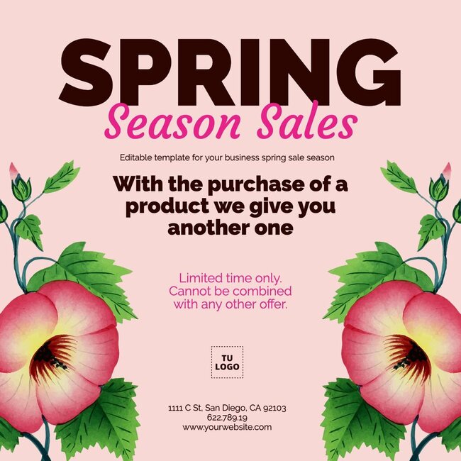 Editable Spring Sale Poster Templates Online