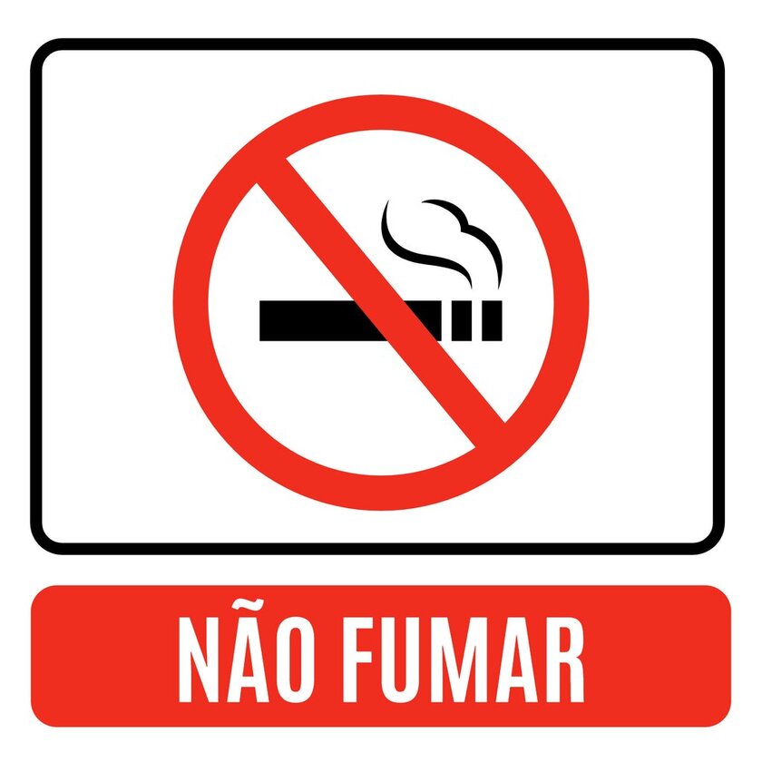 Banner totalmente editável a proibir o ato de fumar