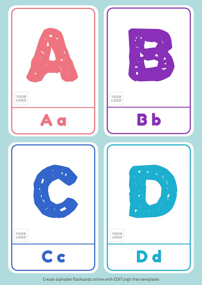 Printable alphabet flash cards online templates