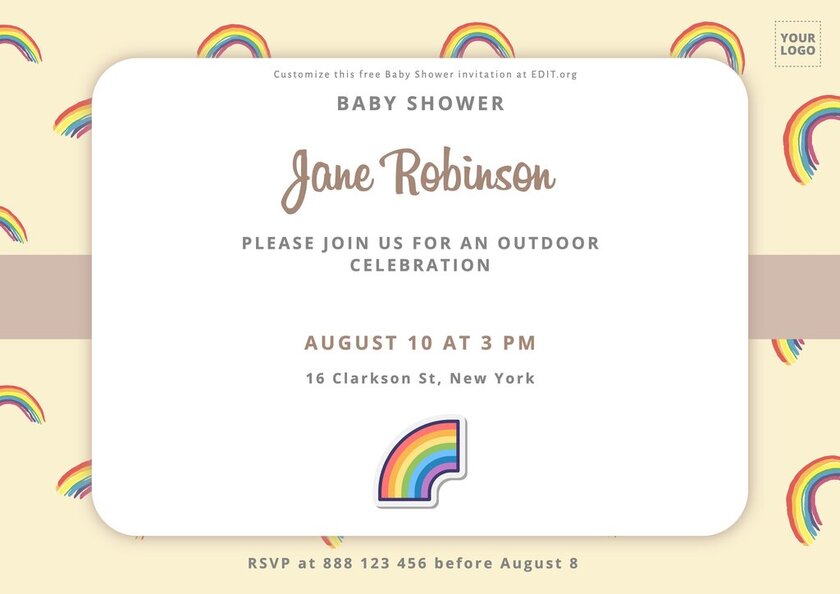Customizable Baby Shower flyer template