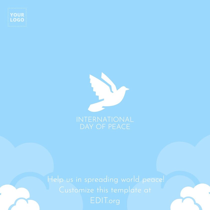 Peaceful Day images and free templates to make a posters about the day of peace