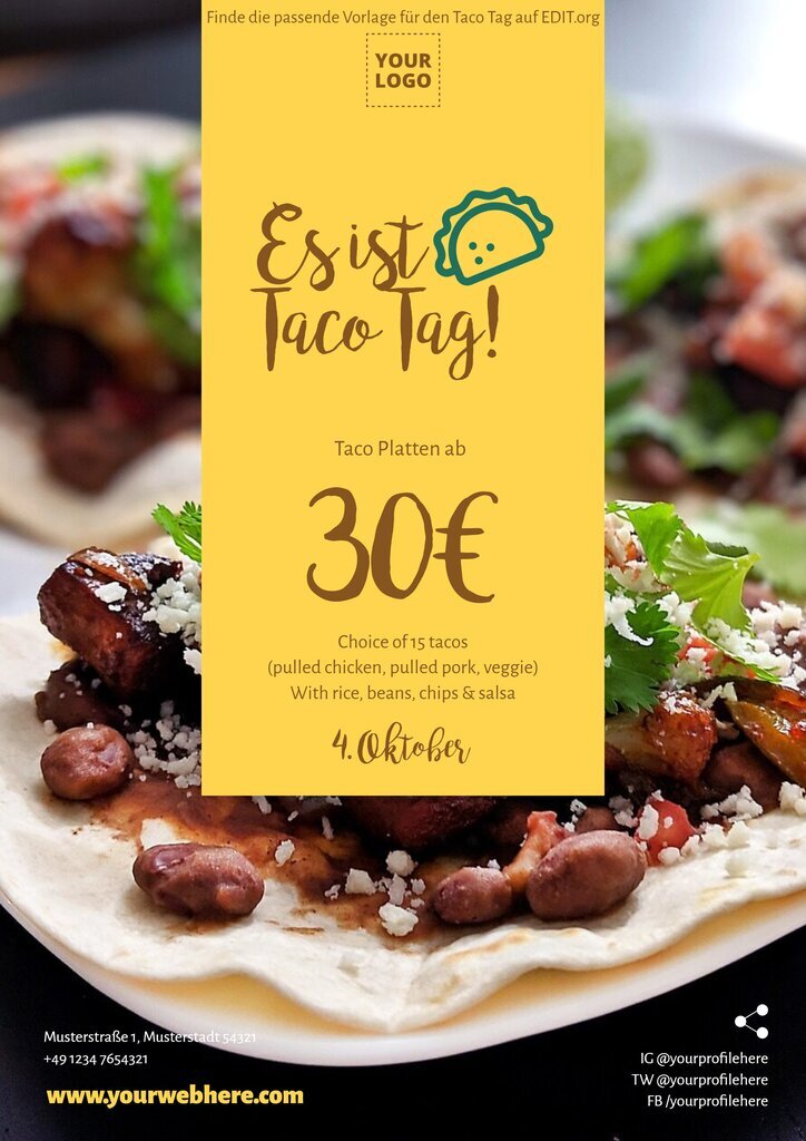 Editierbare Designs für den Taco Tag