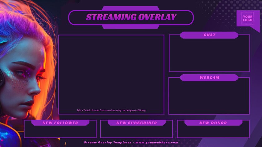 Editor online gratuito de overlays para Twitch