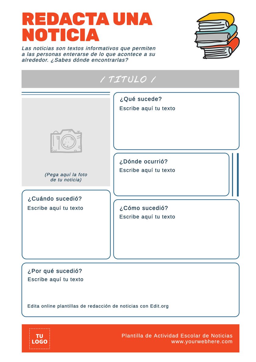 Plantillas para escribir noticias en blanco gratuitas