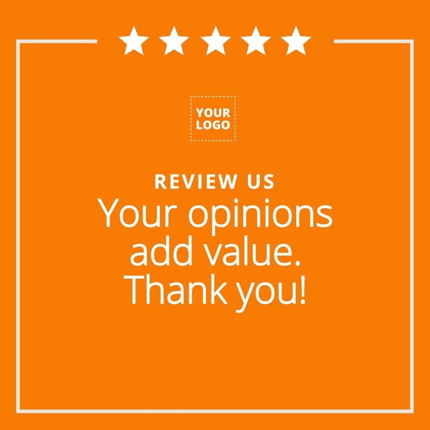 Editable template to ask a review to your customers