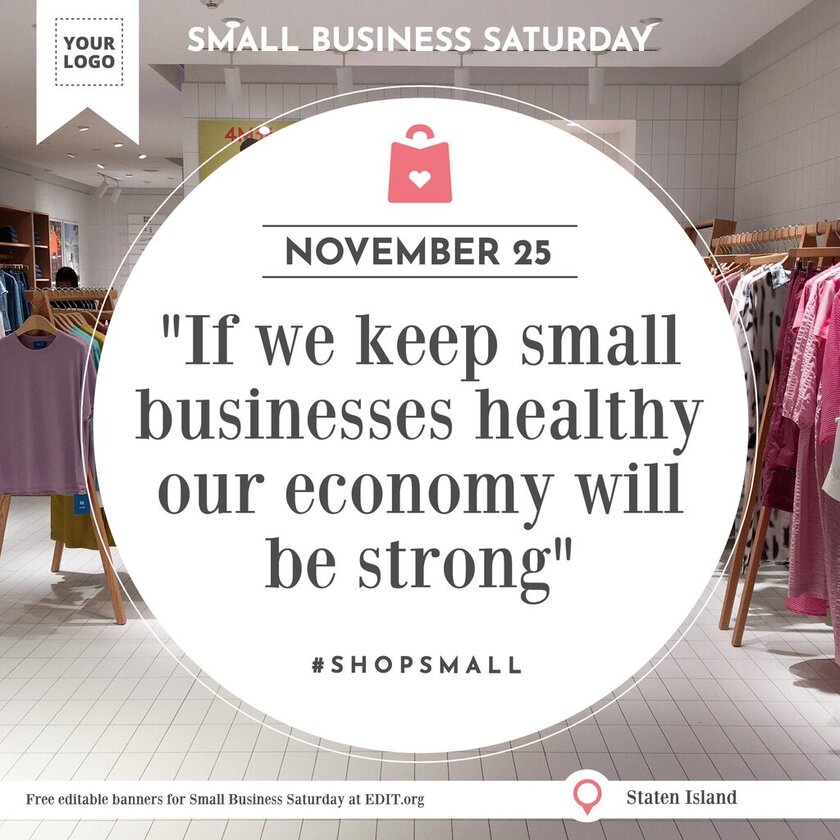 Designs with quotes about small business saturday
