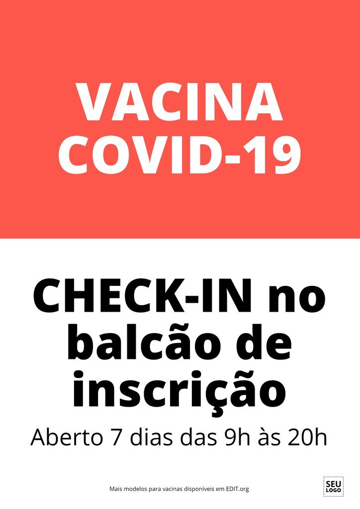 Banner totalmente personalizável para informar sobre centros de vacinação contra a COVID-19