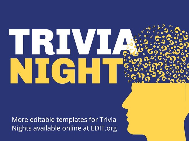 Customize free Trivia night flyers online