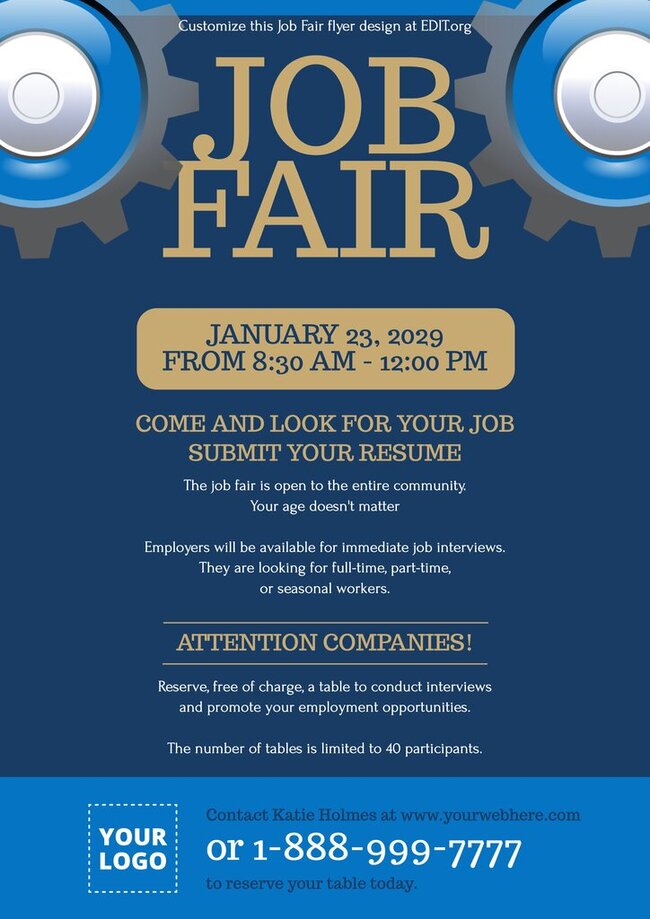 Create a Job Fair Flyer with Editable Templates