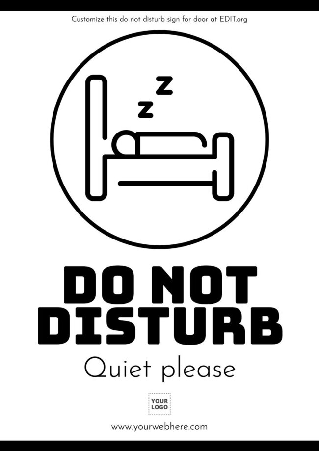 Editable Do Not Disturb sign templates