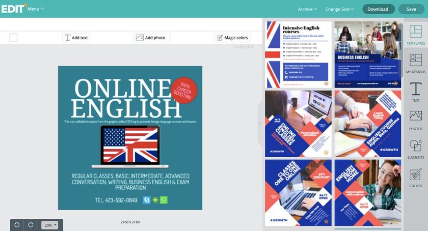 Bearbeitbare Vorlagen für den Sprachunterricht, die du online personalisieren kannst