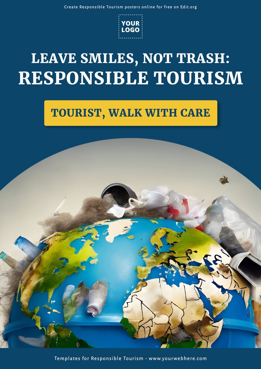 Create a free poster for sustainable tourism development