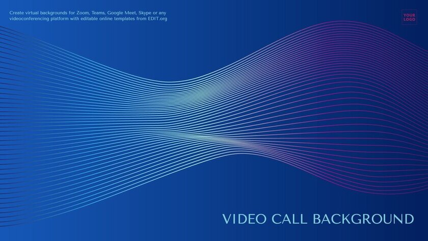 Cool and digital virtual background for videocalls to edit online for free