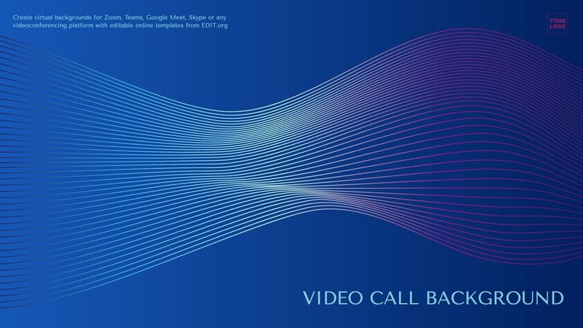 Online editable video call backgrounds