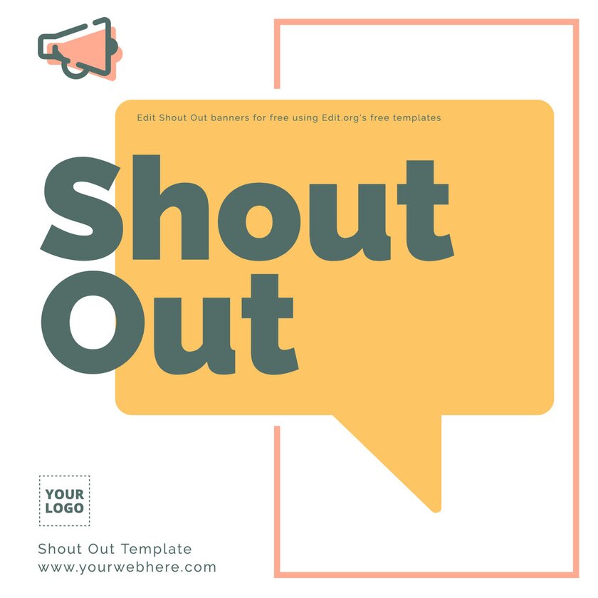 Customizable Shout Out template to download for free